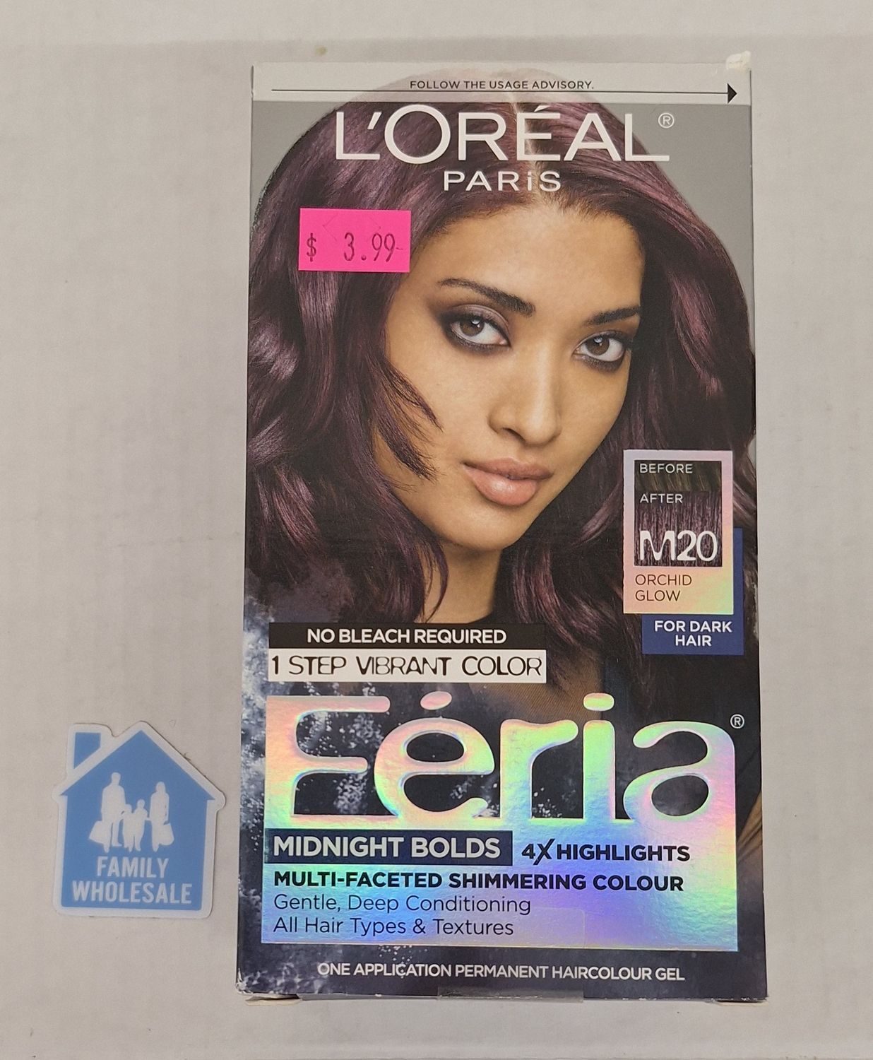 L Oreal Paris Feria Permanent Hair Color M20 Orchid Glow