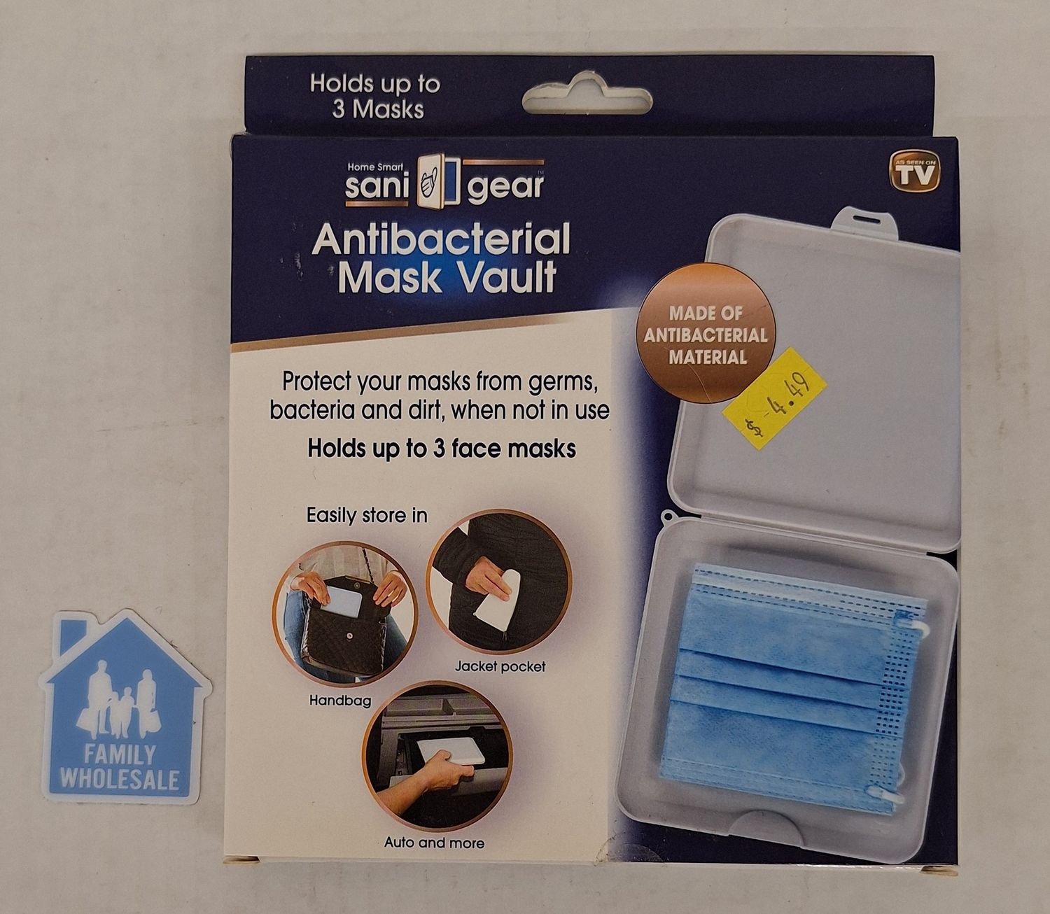 Home Smart Sani Gear Antibacterial Mask Vault
