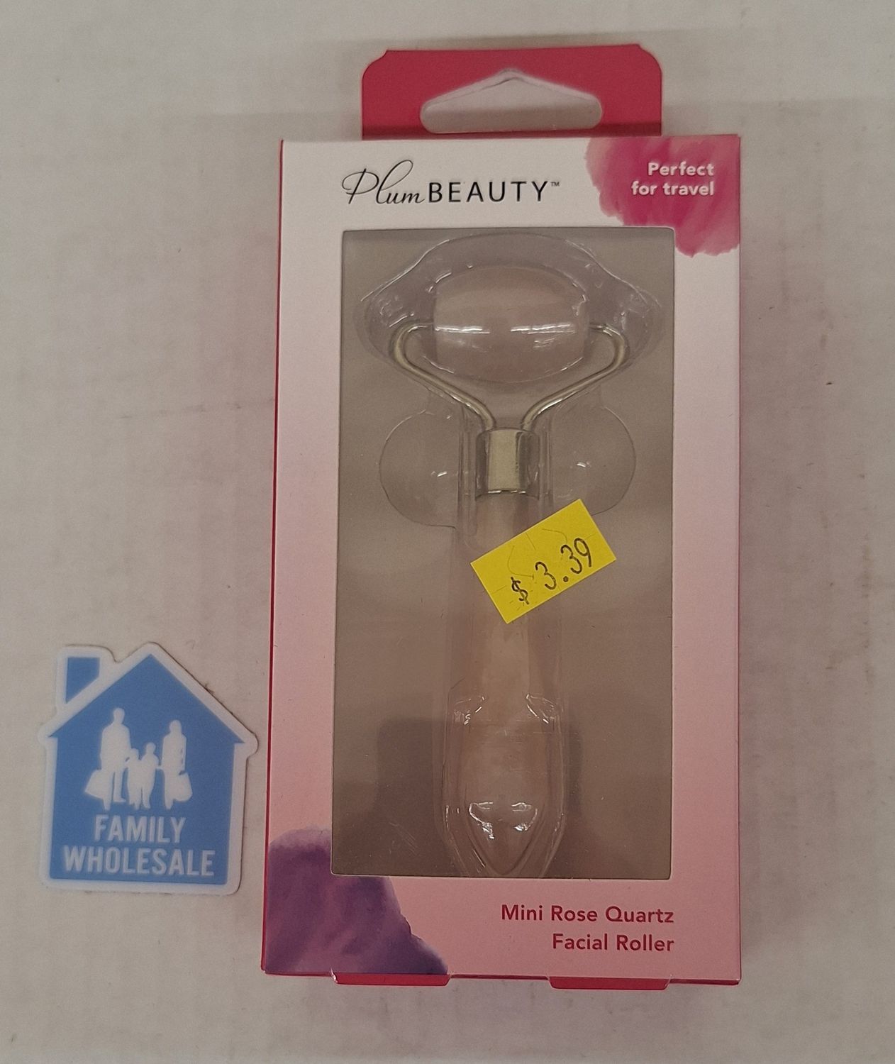 Plum Beauty Mini Rose Quartz Facial Roller