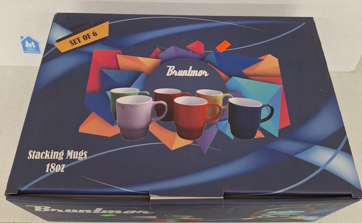 Bruntman Set of 6 Stacking Mugs 18 oz - YELLOW