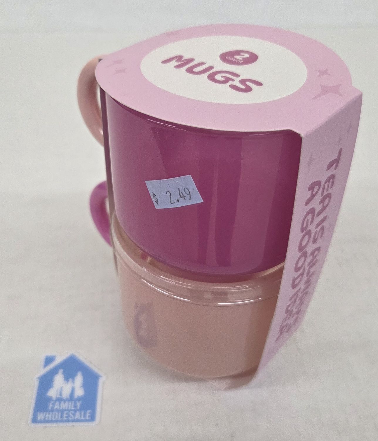 Pink/Pink glass 2pk mug