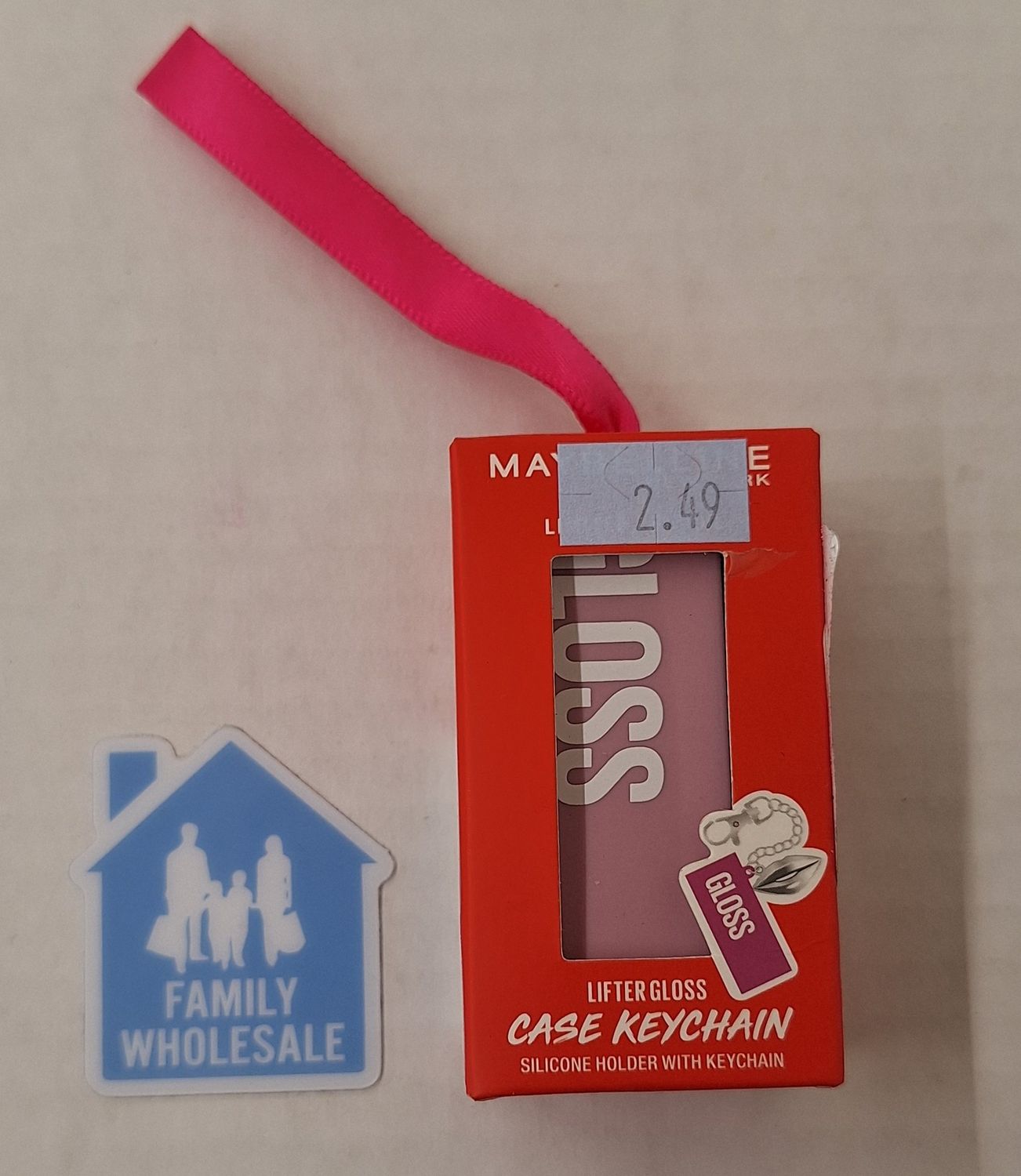 Maybelline New York Lifter Gloss Silicone Case Keychain Soft Pink