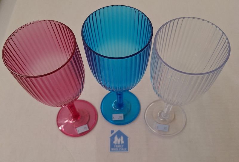 Plastic Wine Glass Assorted Colors