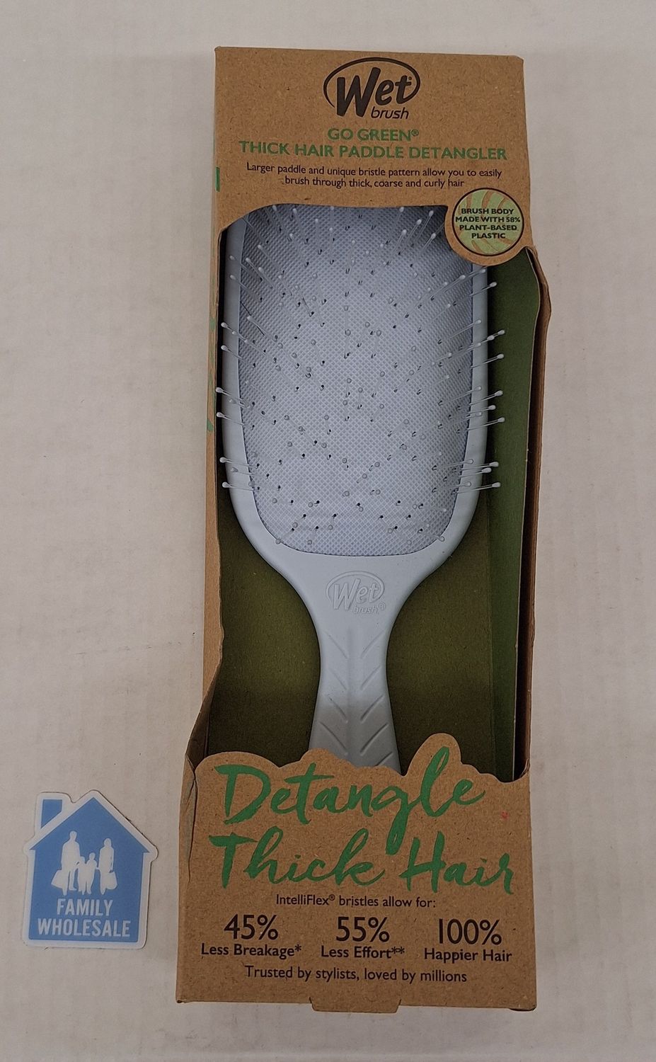 Wet Brush Go Green Paddle Detangler Hair Brush - Icy Blue