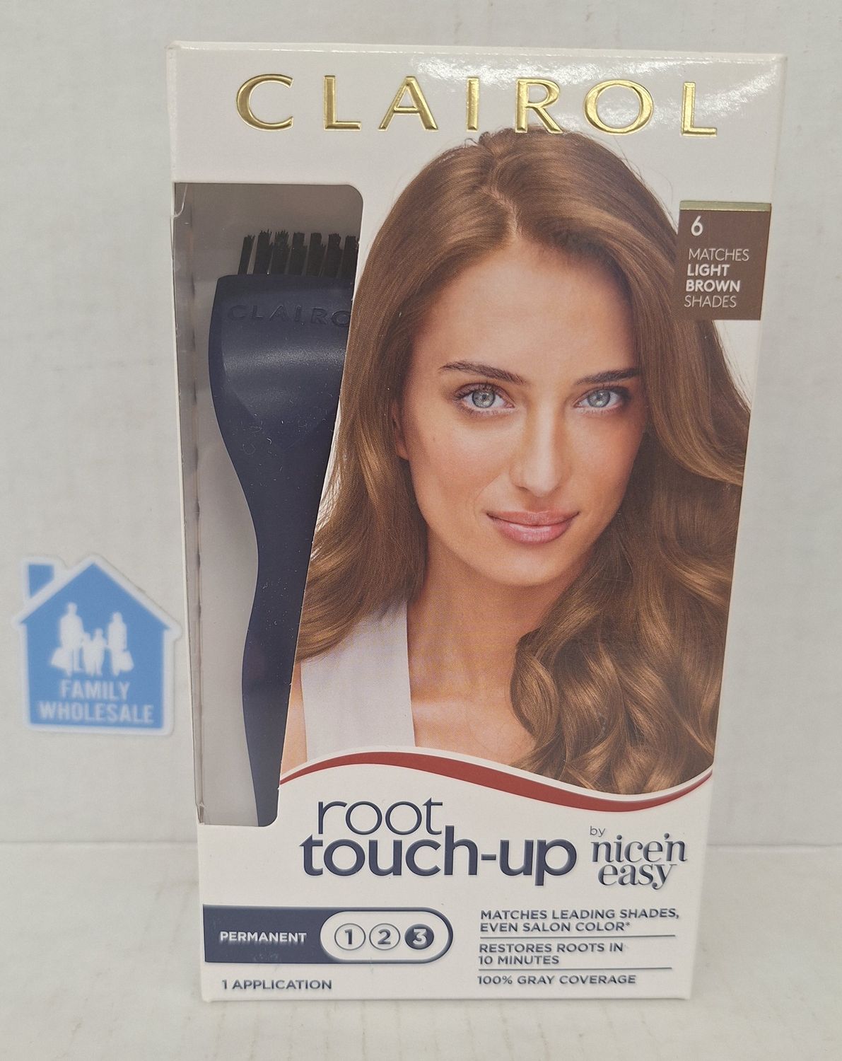 Clairol Root Touch-Up Permanent Hair Color - 6 Light Brown Hair Dye Kit