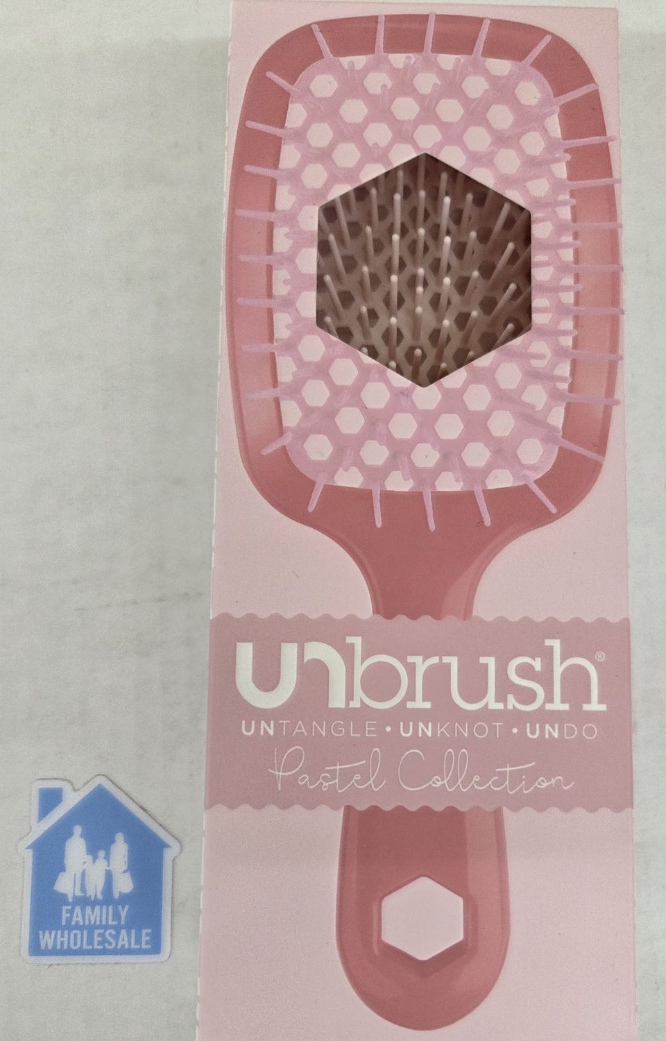 UNbrush Detangler Hair Brush - Pastel Rose Dark Pink