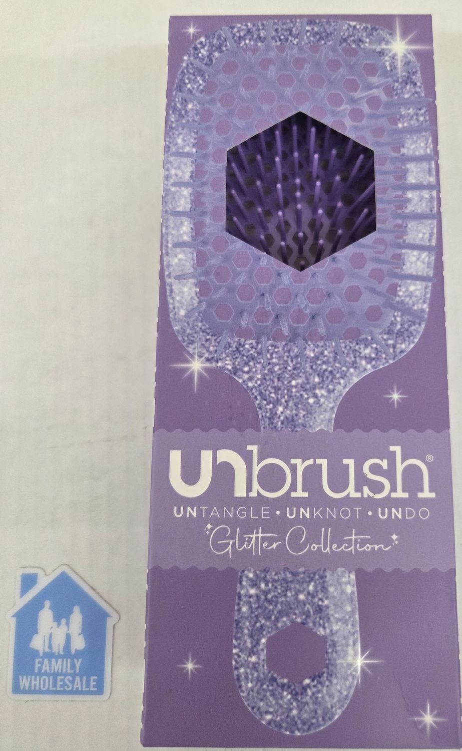 UNbrush Detangler Hair Brush - Glitter Amethyst