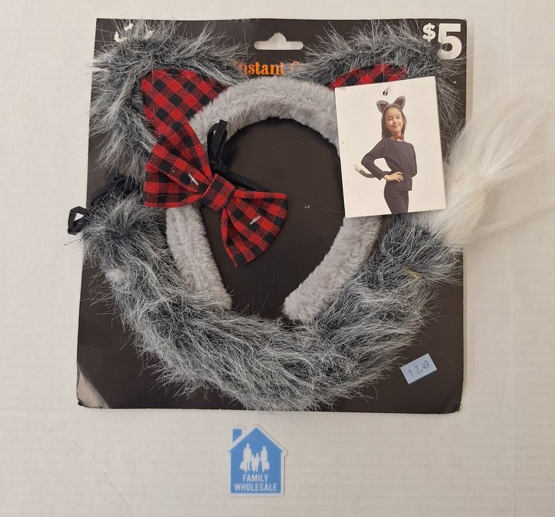 Deluxe Instant Costume Kit Grey Cat