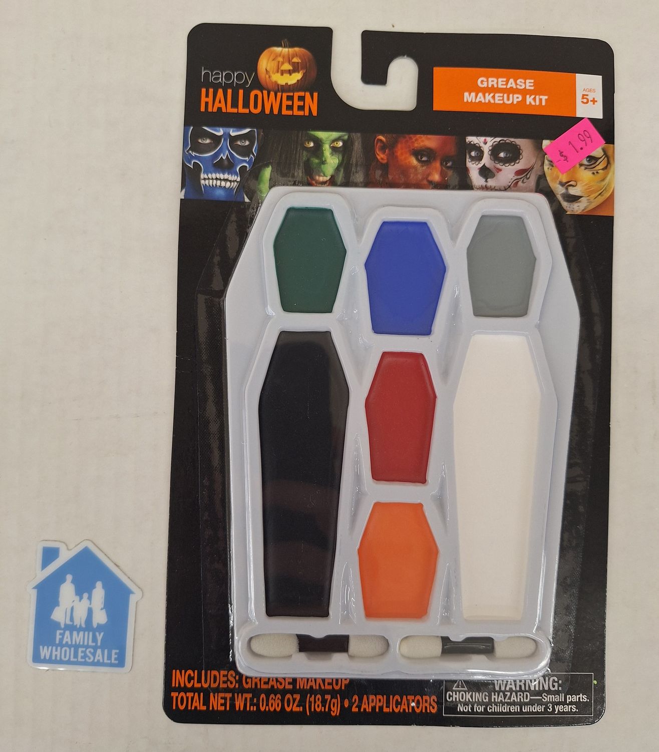 Happy Halloween Grease Makeup Kit Coffins