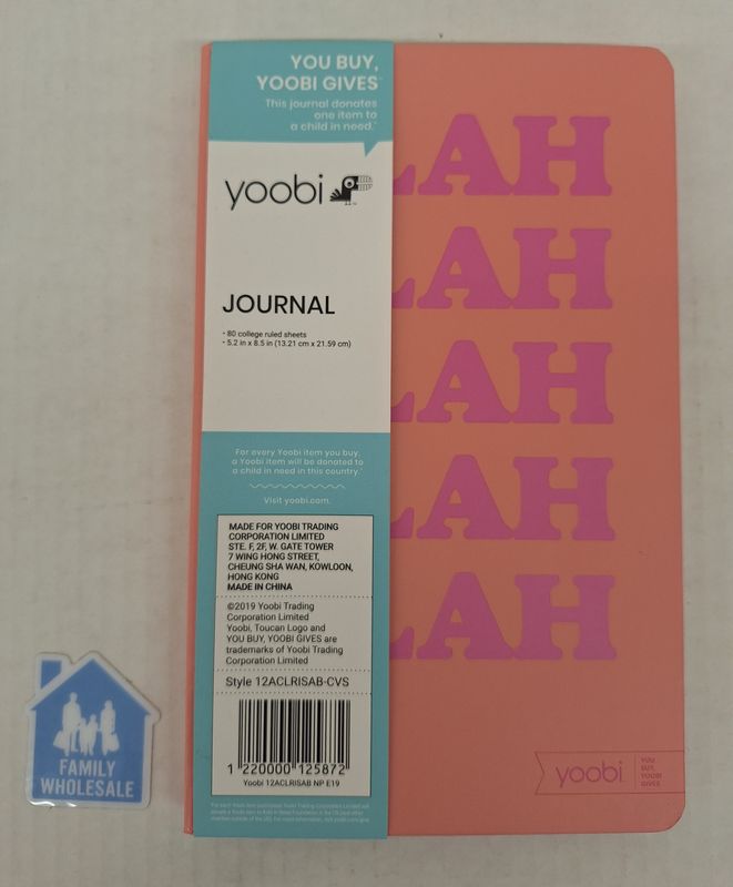 Lined Journal College Rule Pink - Yoobi