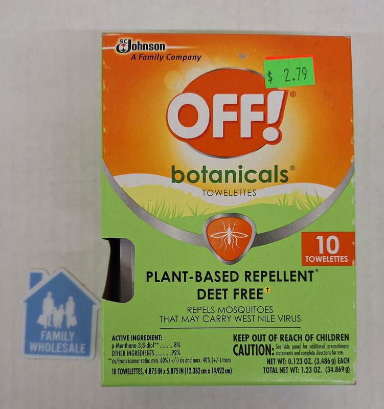OFF! Botanicals Insect Repellent Towelettes