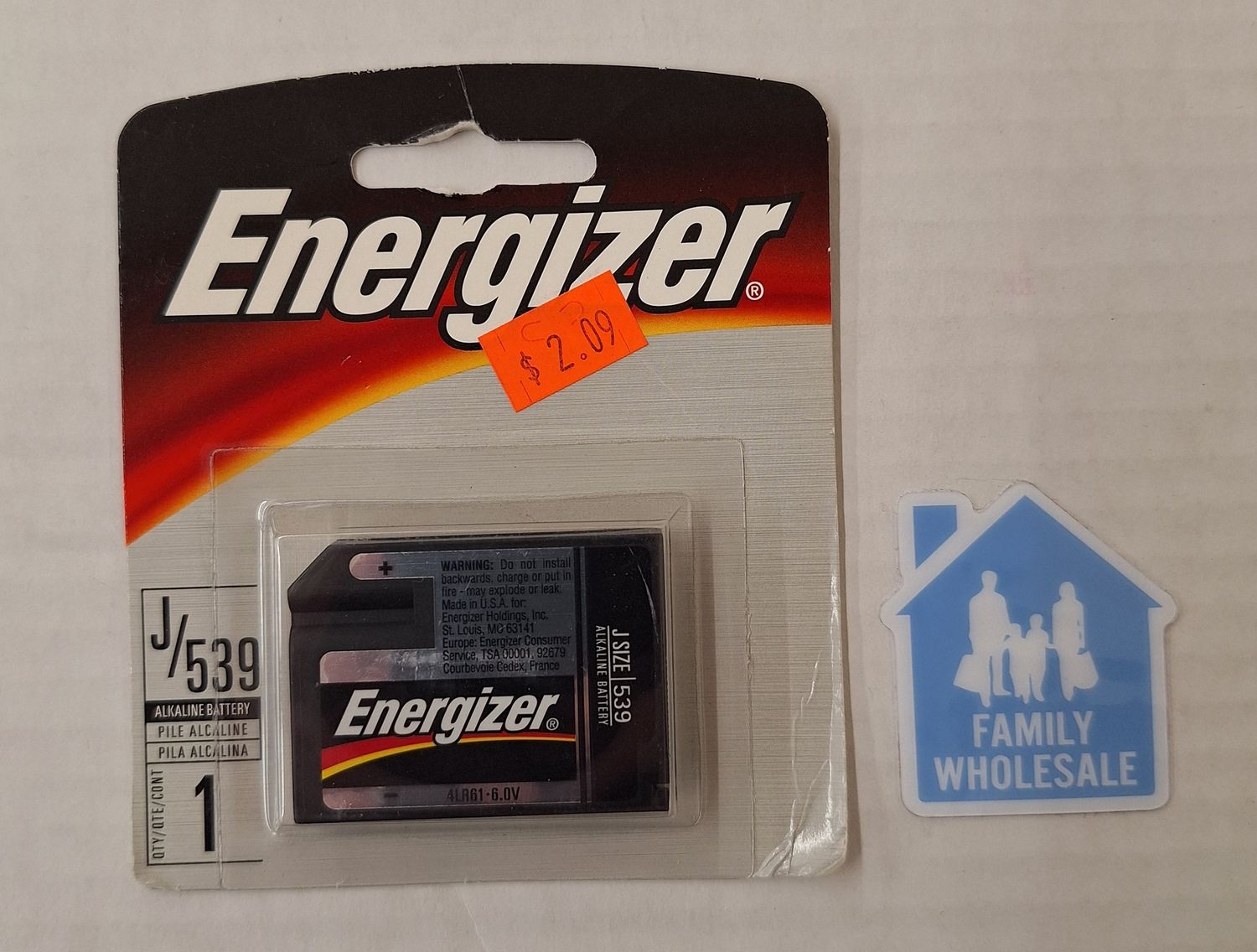 Energizer 539BP J-Type Battery