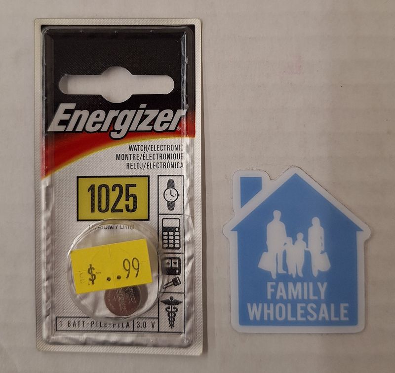 Energizer ECR1025BP 3 Volt Watch and Calculator Battery
