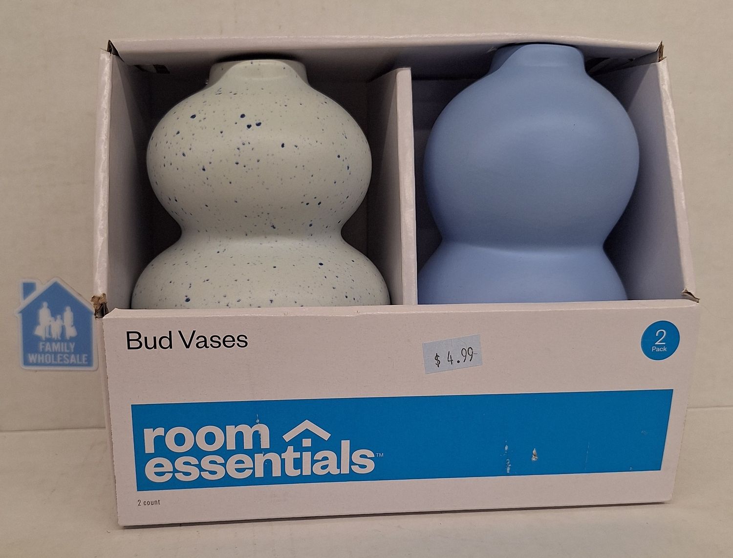 2pk Bud Vase Blue - Room Essentials™