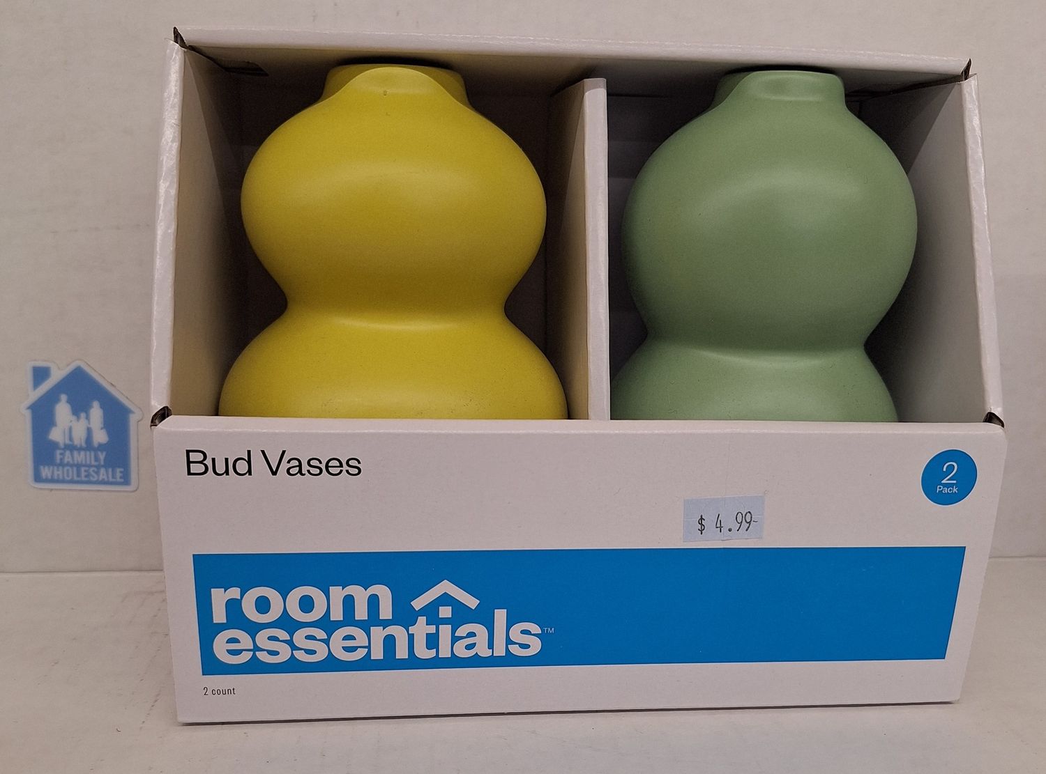 2pk Bud Vase Green - Room Essentials™