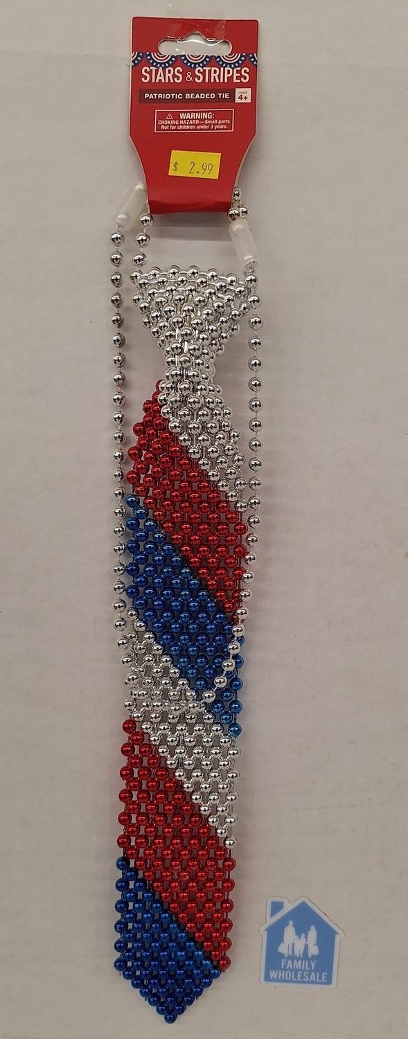 Patriotic Beaded Tie