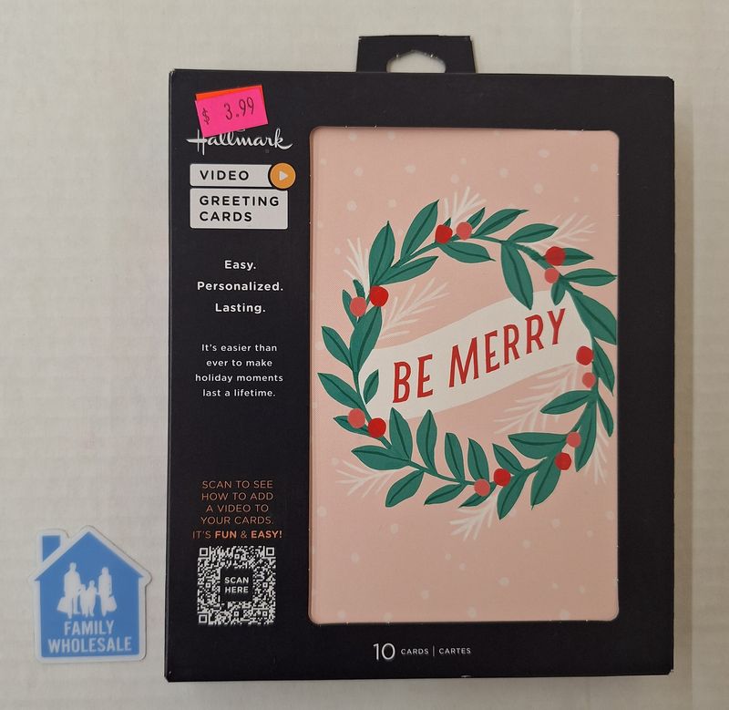 Hallmark Video Greeting Cards 10 Cards Be Merry