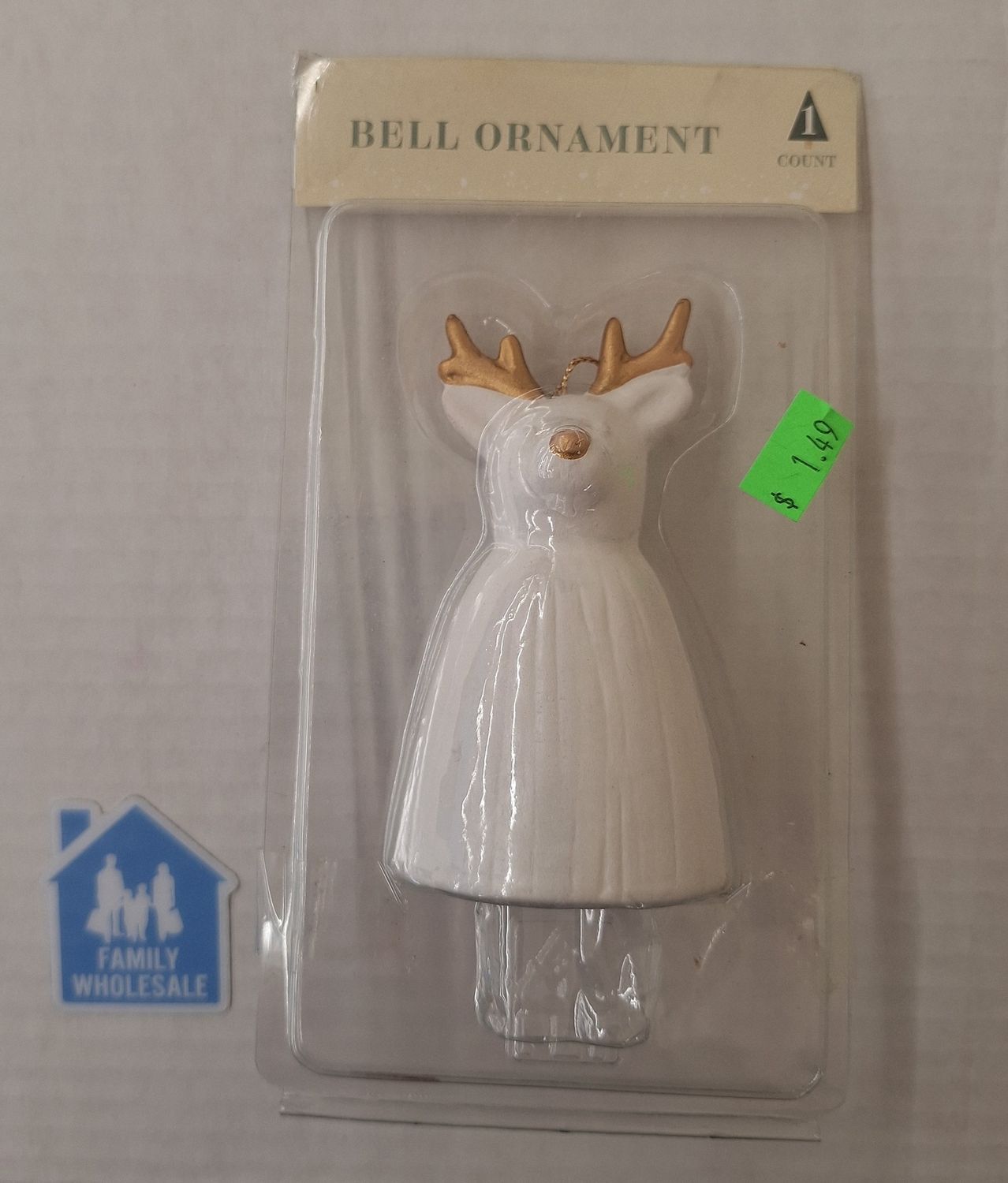 REINDEER BELL ORNAMENT