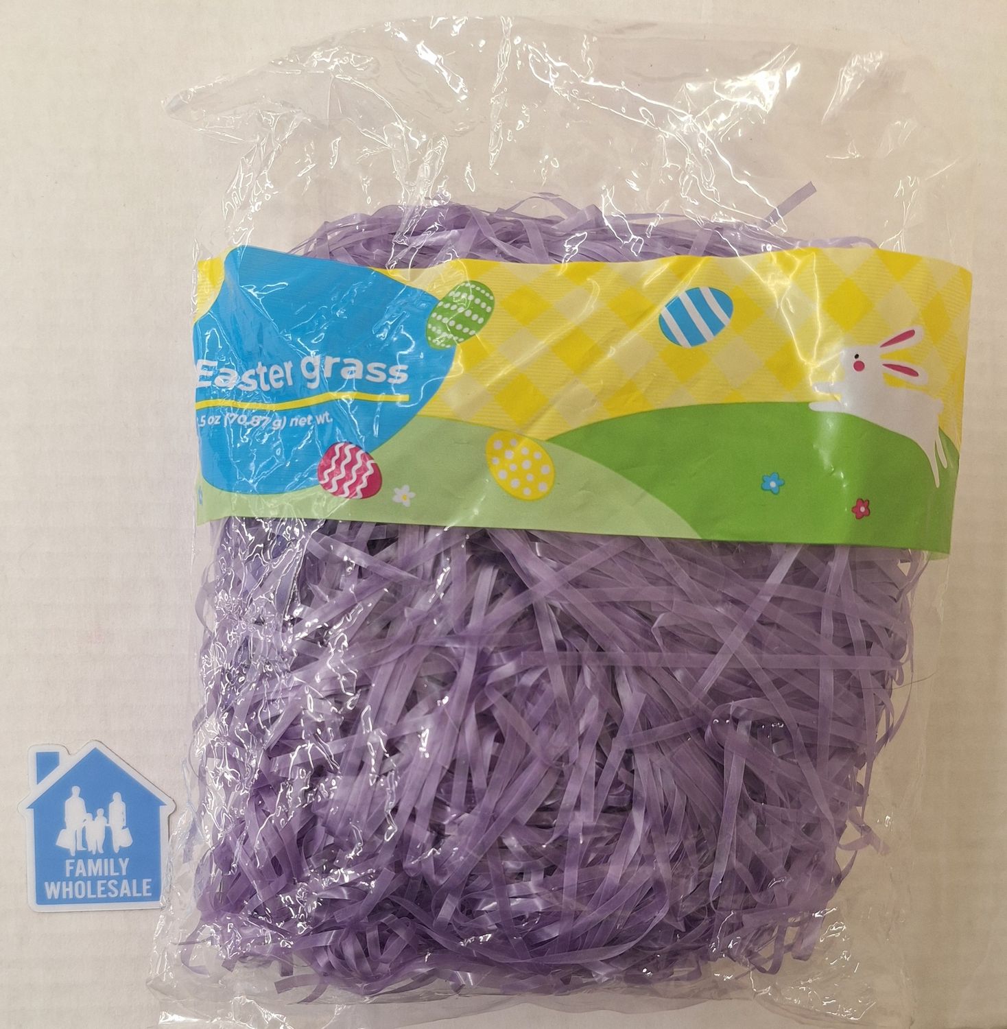 Easter Grass Plastic Purple 2.5oz