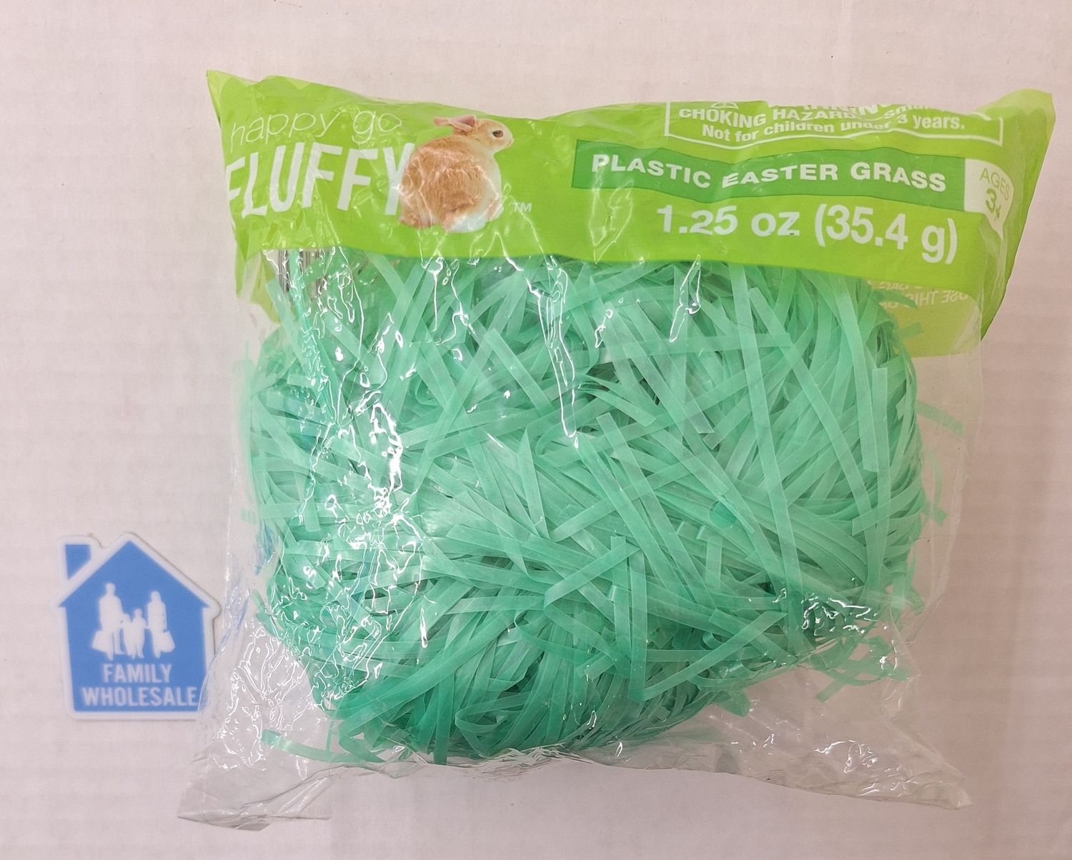 Happy Go Fluffy Plastic Easter Grass 1.25oz Green