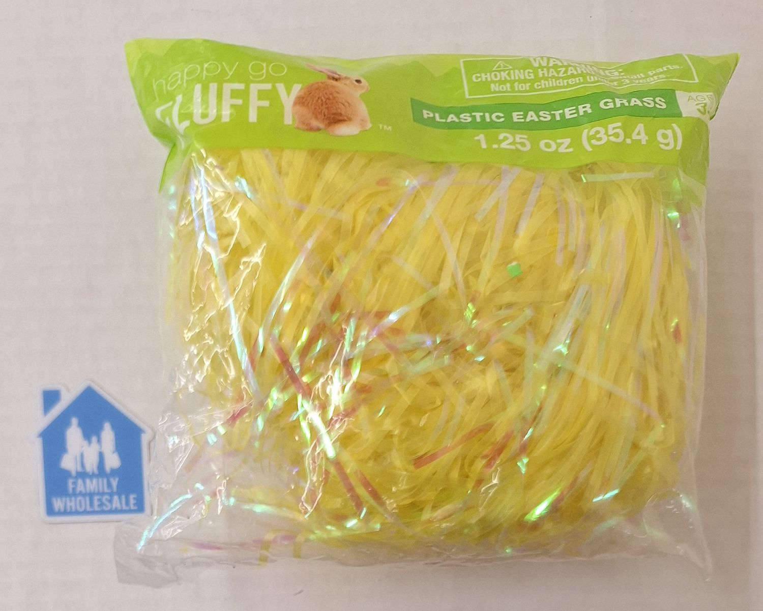 Happy Go Fluffy Plastic Easter Grass Yellow 1.25oz