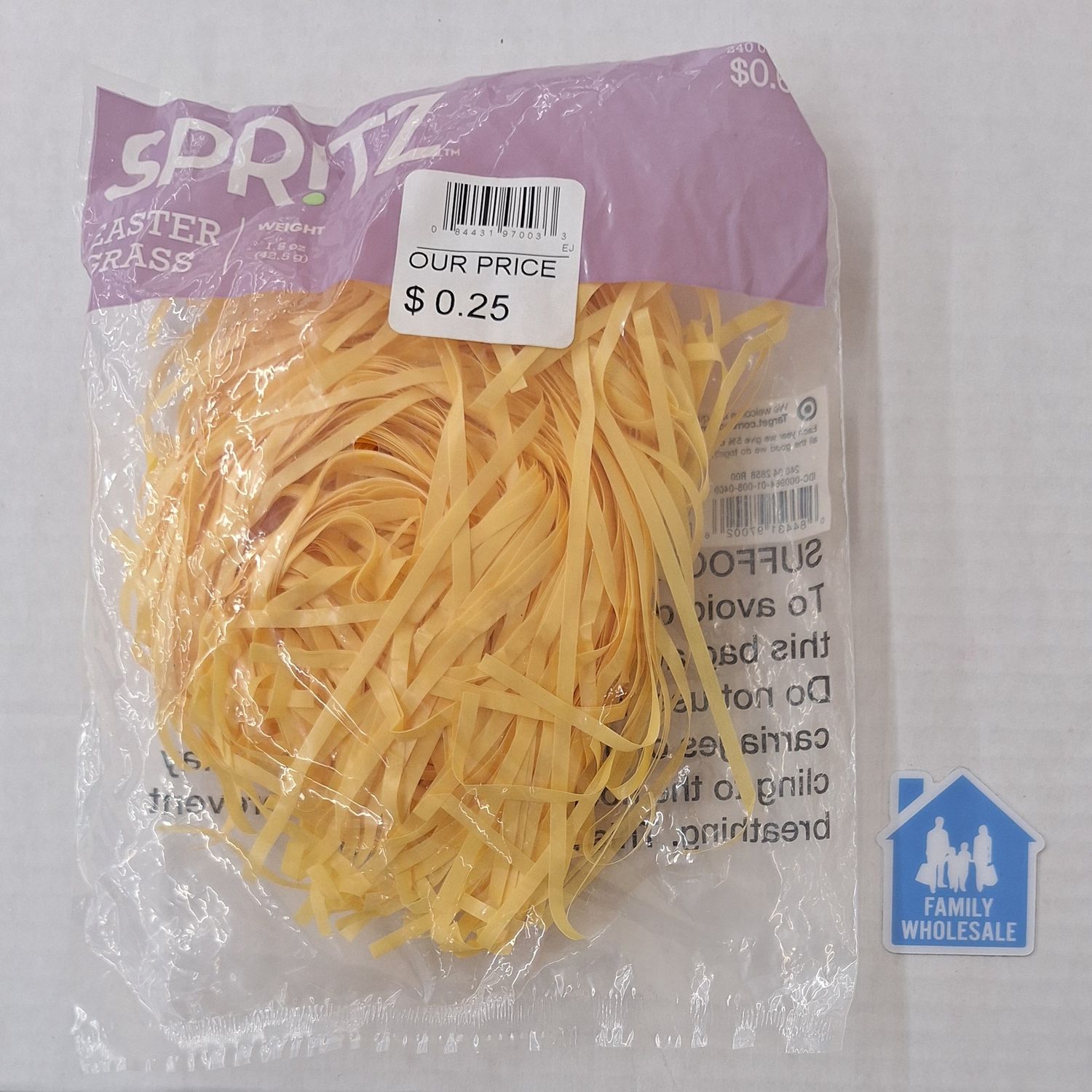 Spritz Easter Grass 1.5oz Yellow Plastic