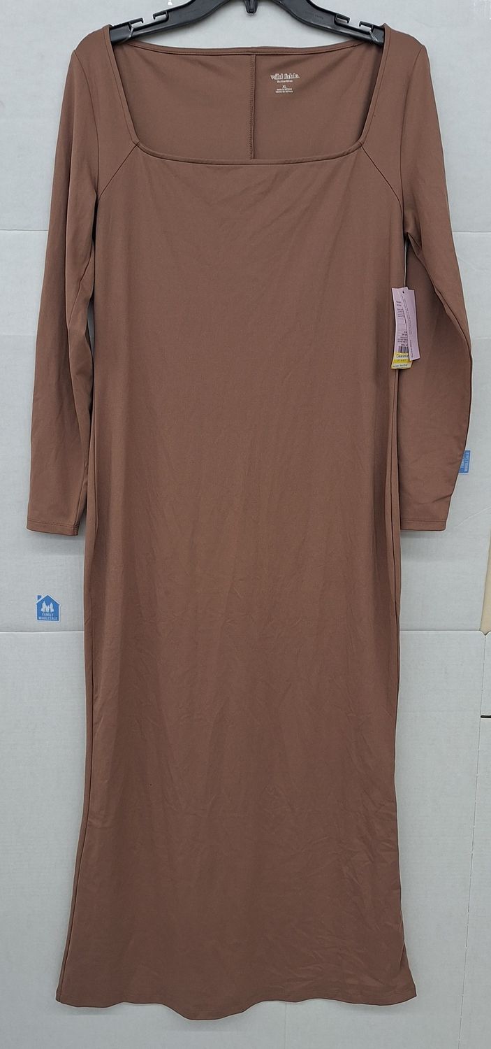Wild Fable Butter Bliss Dress Dark Taupe XL