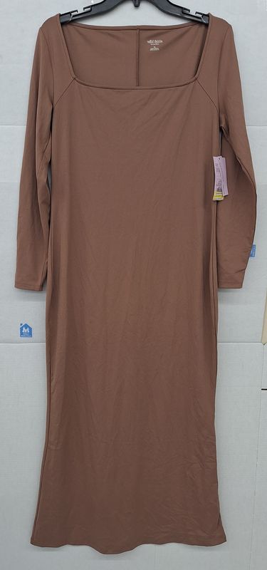 Wild Fable Butter Bliss Dress Dark Taupe XL