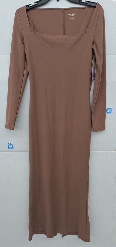Wild Fable Butter Bliss Dress Dark Taupe S