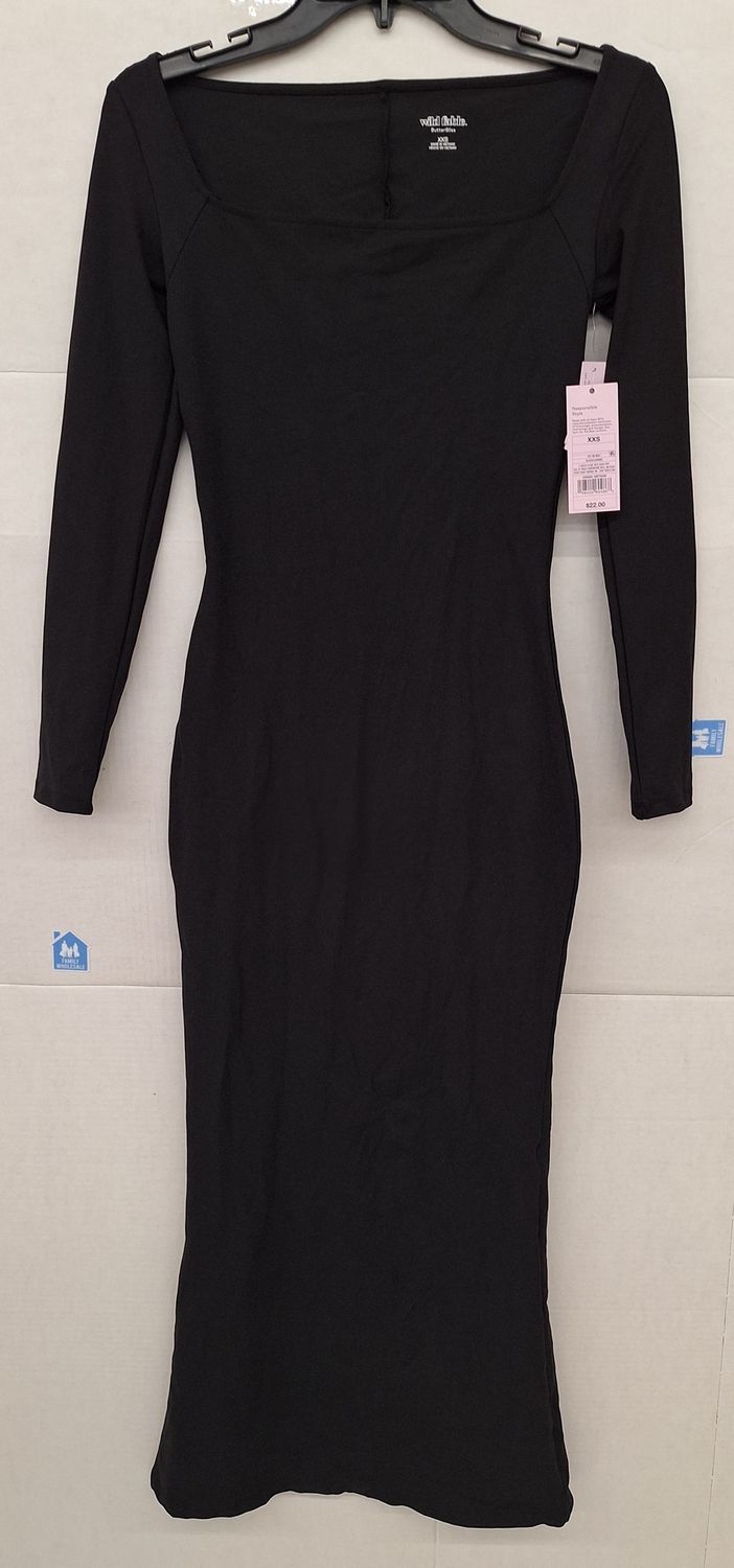 Wild Fable Butter Bliss Dress Black XXS