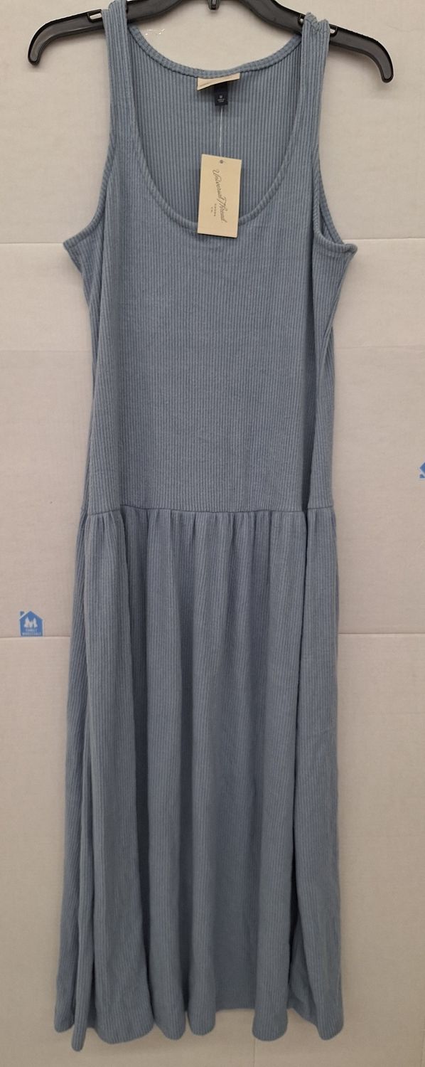 Universal Thread Drop Waist Knit Midi Slip Dress Blue M