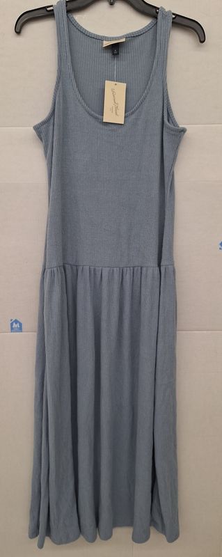 Universal Thread Drop Waist Knit Midi Slip Dress Blue M