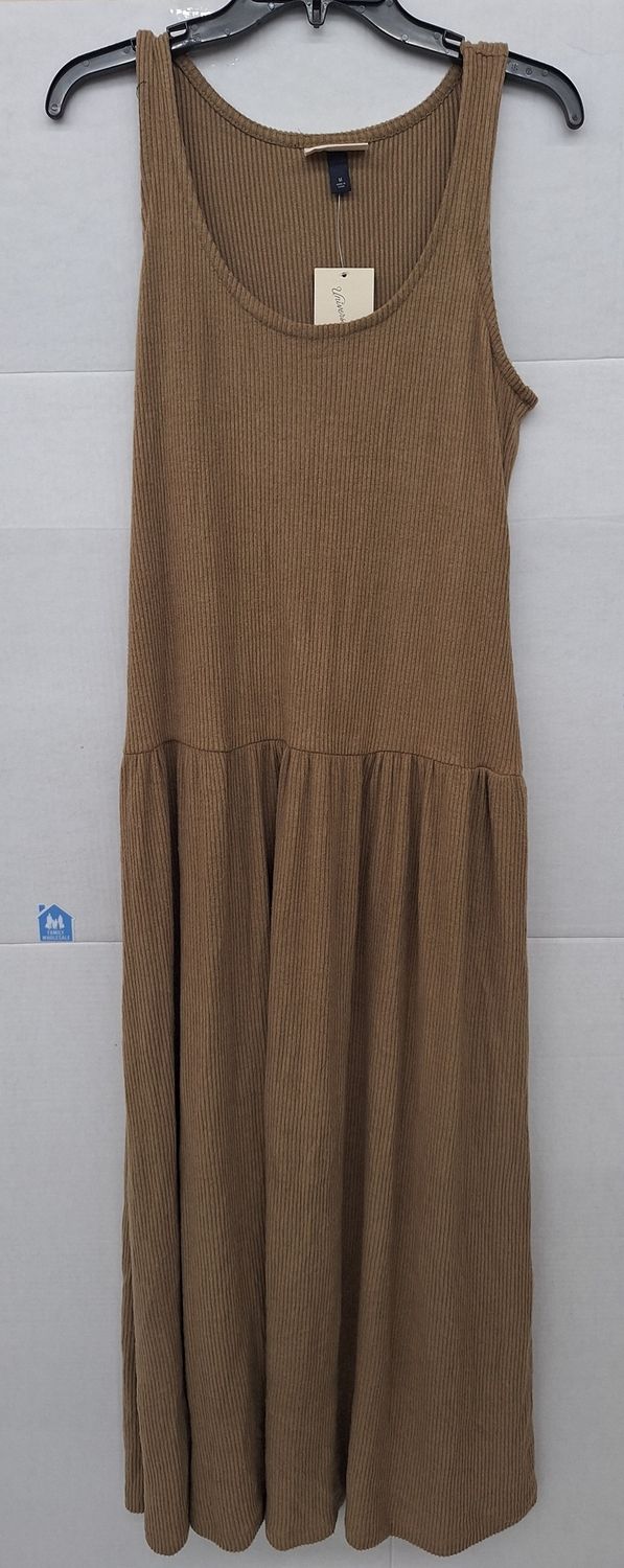 Universal Thread Drop Waist Knit Midi Slip Dress Brown M