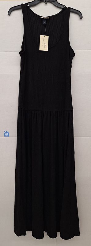 Universal Thread Drop Waist Knit Midi Slip Dress Black M