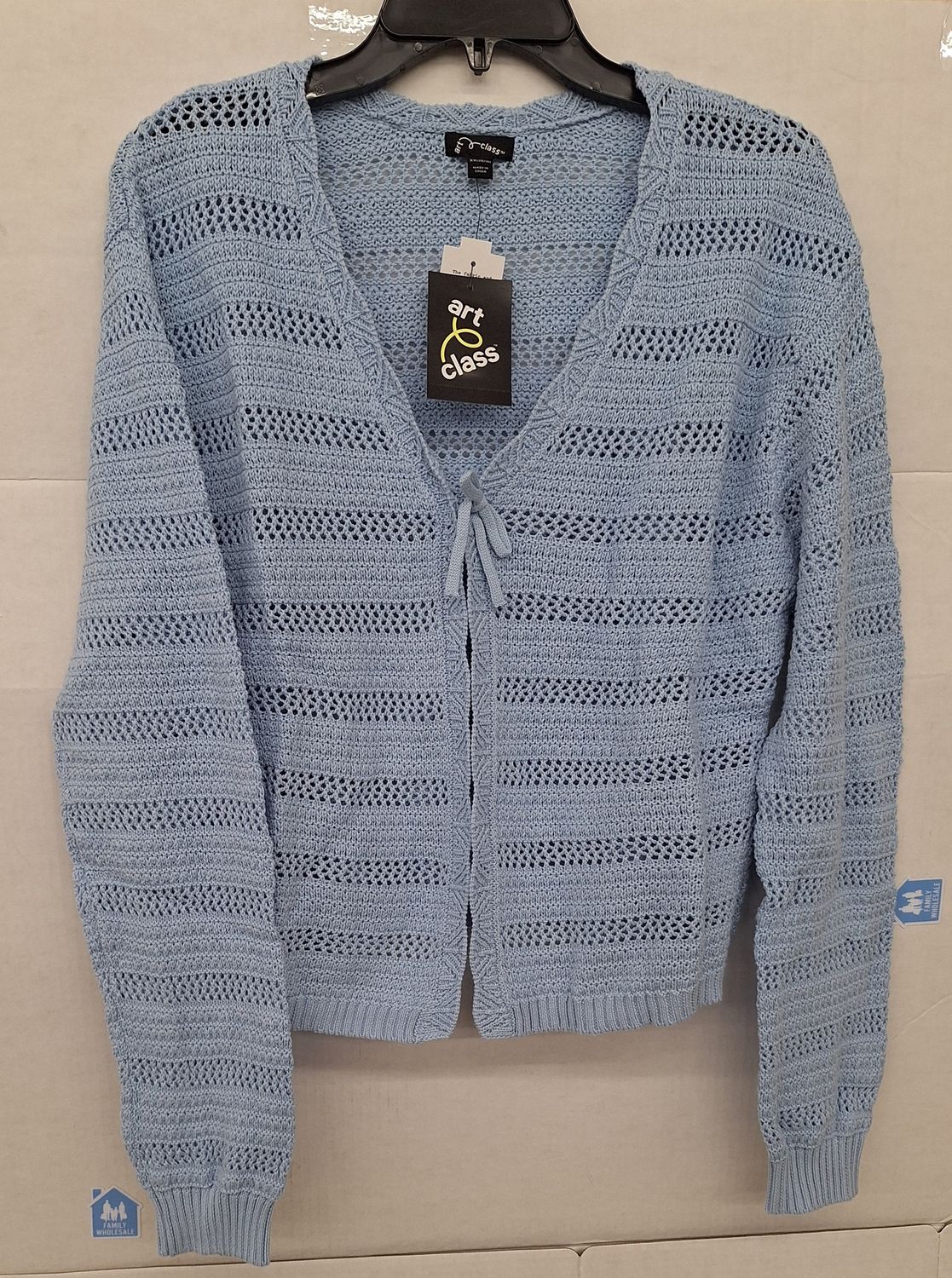 Art Class Girls&#39; Crochet Cardigan Sweater - Blue XXL