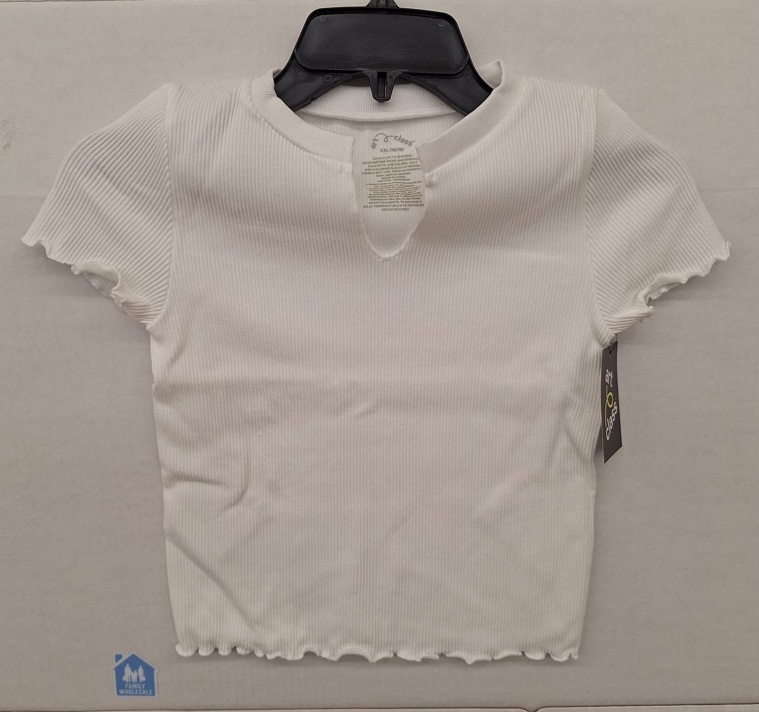 Art Class Girls&#39; Short Sleeve Seamless T-Shirt - White XXL