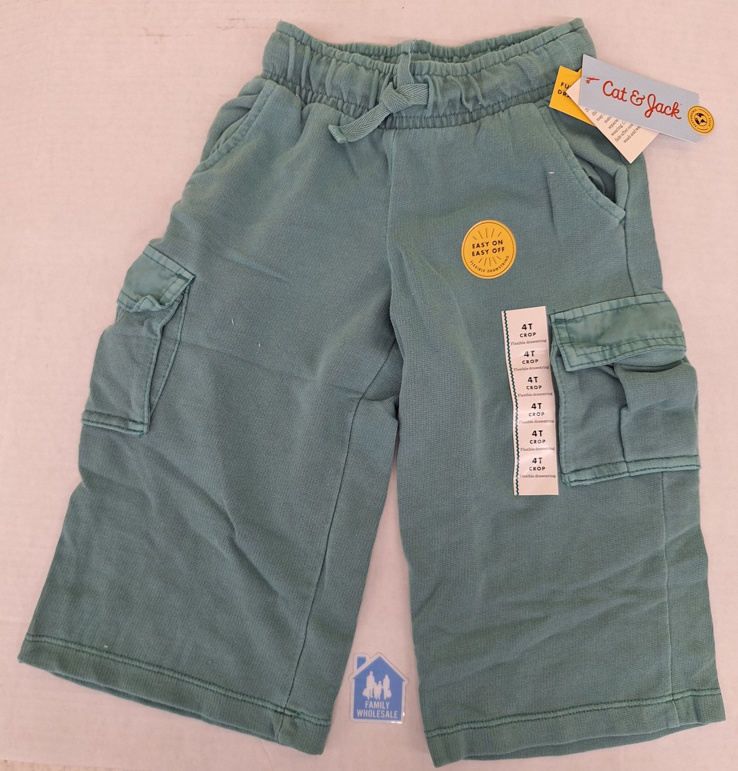 Cat &amp; Jack Girls&#39; French Terry Cargo Pants - Green 4T