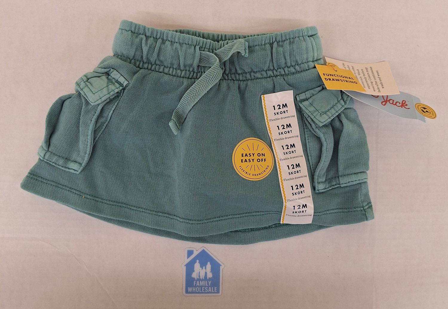 Cat &amp; Jack Girls&#39; French Terry Cargo Skirt - Green 12M