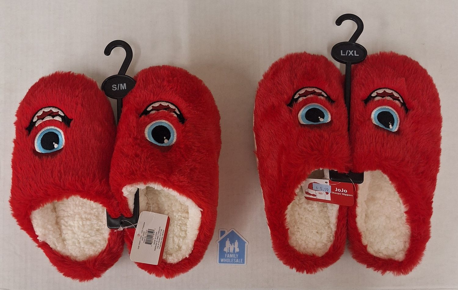 JoJo Sherpa Slippers Assorted Sizes