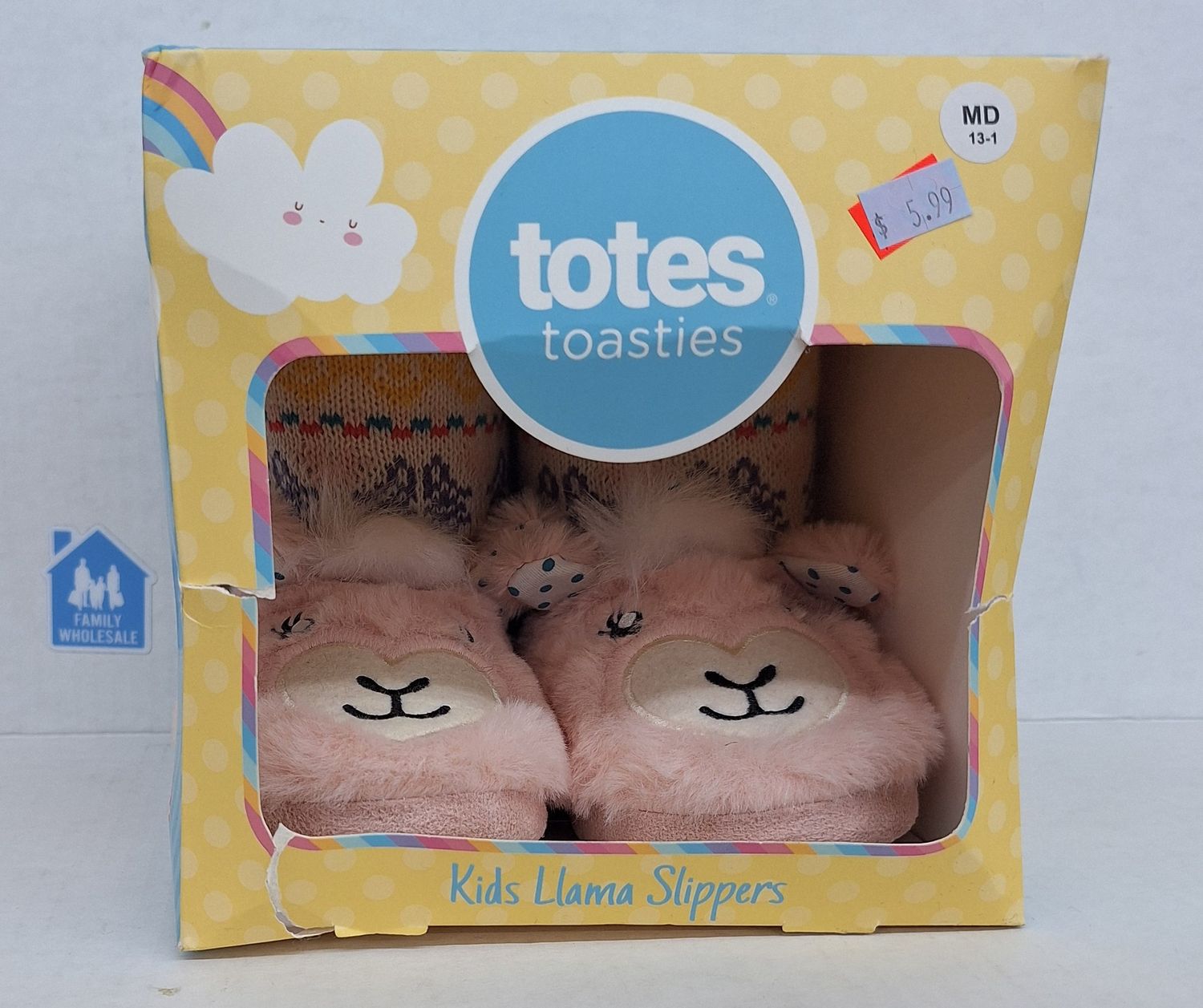 Totes Kid&#39;s Llama Boot Slipper MD 13-1