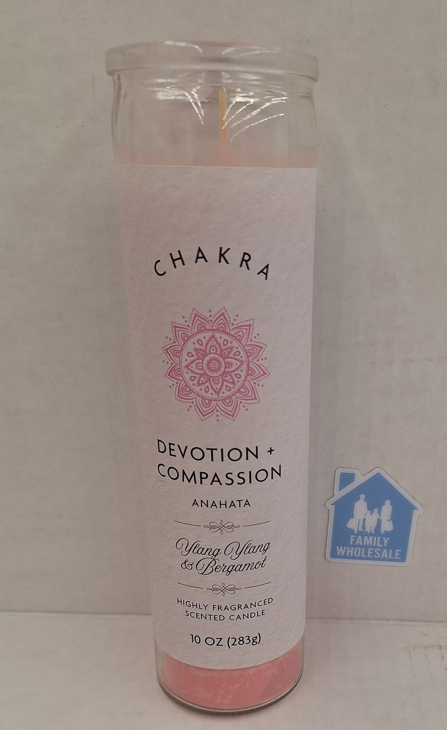 Chakra Pillar Candle Devotion + Compassion  8 in - 10 oz