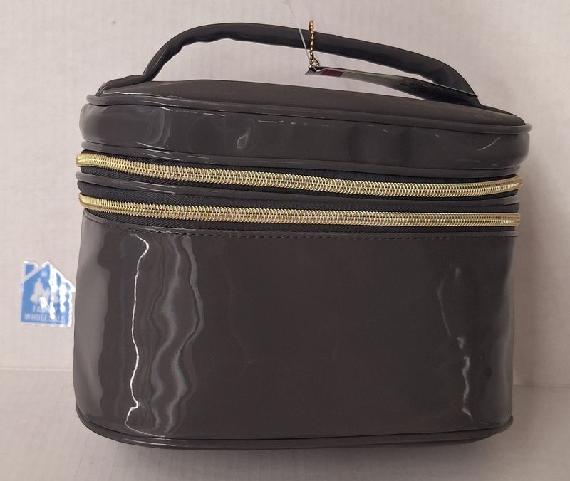 191907982503Sonia Kashuk™ Double Zip Travel Train Case Makeup Bag: Polyurethane, 2 Compartme
