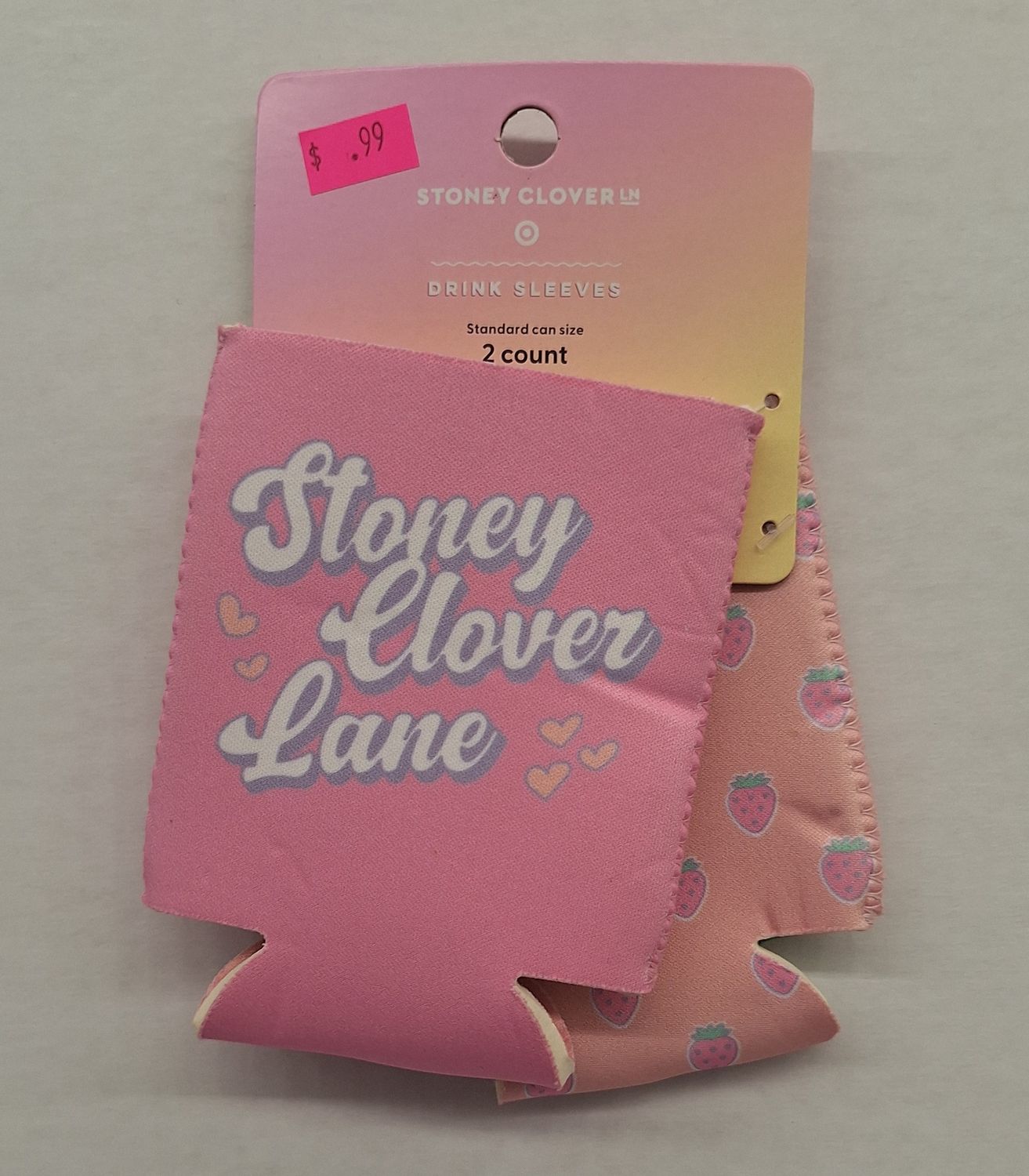 Stoney Clover Lane 2pk Drink Sleeve Pink/Pink
