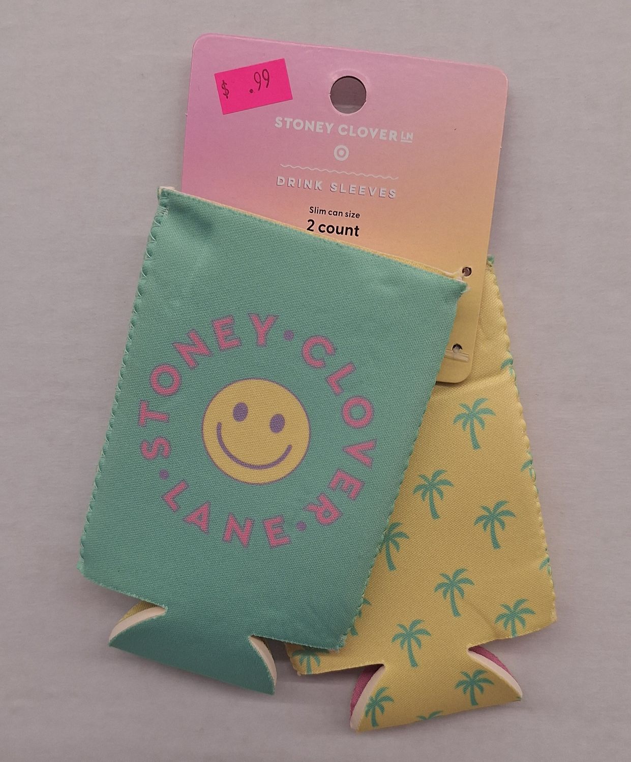 Stoney Clover Lane 2pk Drink Sleeve Green/Yellow
