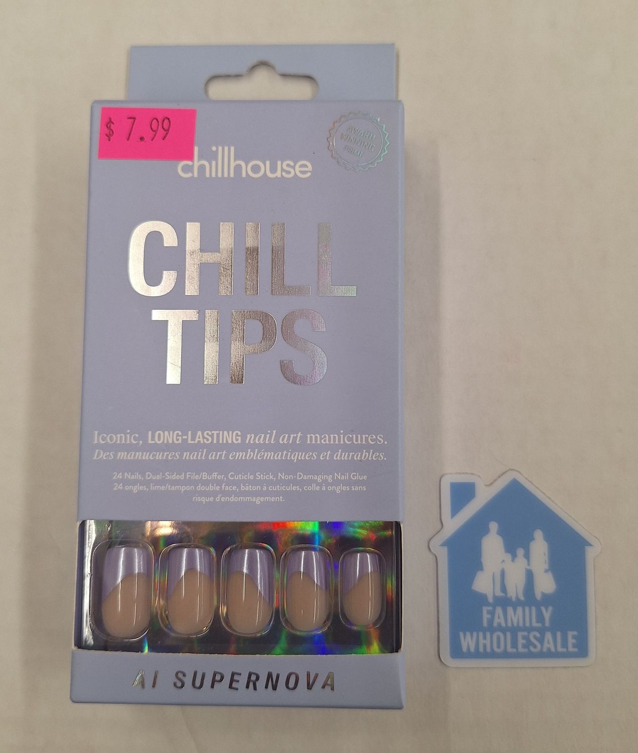 Chillhouse Chill Tips Press-On Fake Nails - AI Supernova - 24ct
