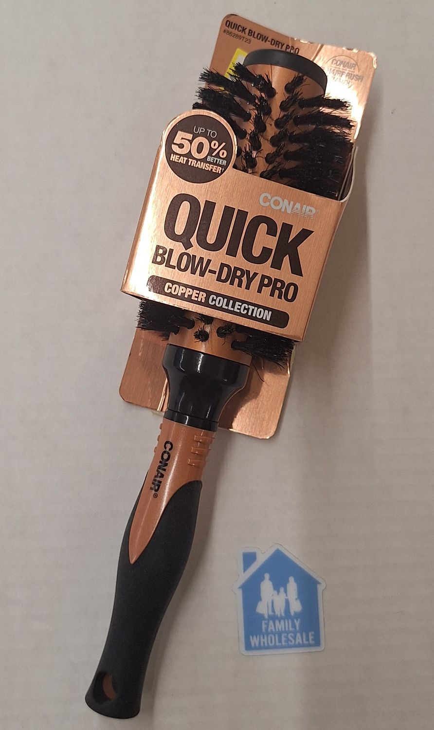 Conair Copper Pro Mixed Boar Bristle Round Hair Brush - Medium Barrel - All Hair