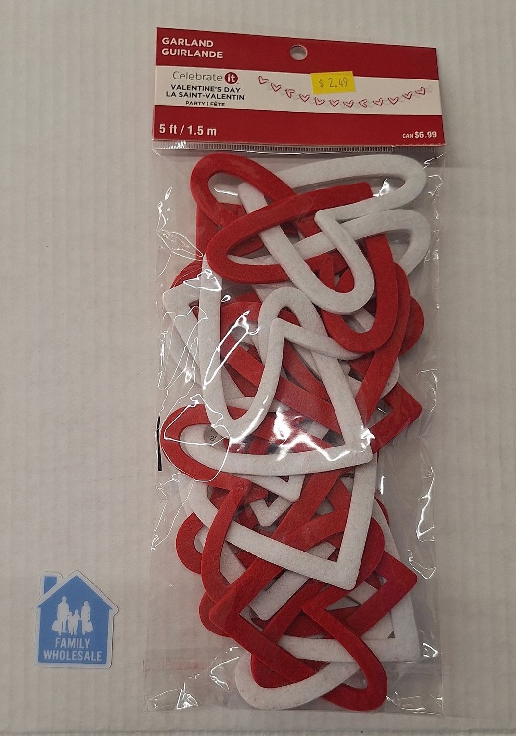 Valentine's Day Felt Hearts Garland