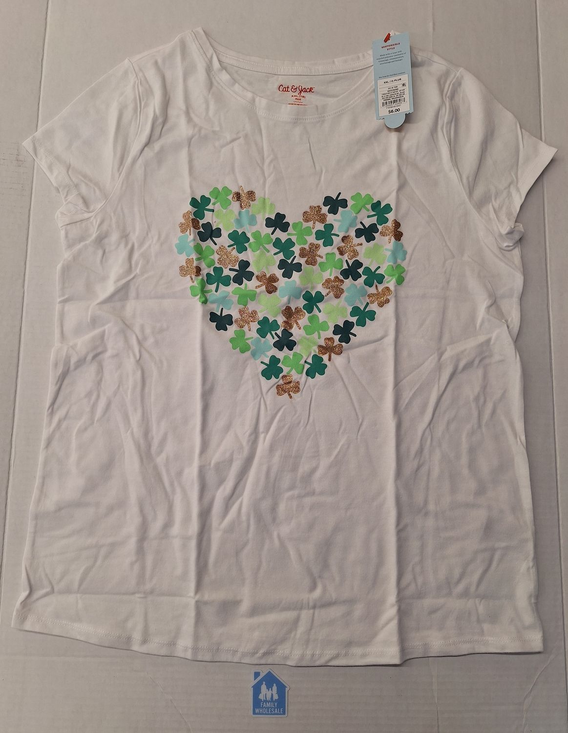 Girls' 'St. Patrick's Day' Short Sleeve Graphic T-Shirt - Cat &amp; Jack XXL (18) PLUS