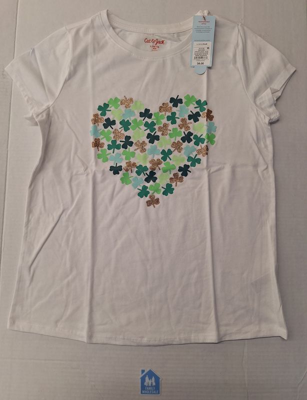 Girls' 'St. Patrick's Day' Short Sleeve Graphic T-Shirt - Cat &amp; Jack L (10-12) PLUS