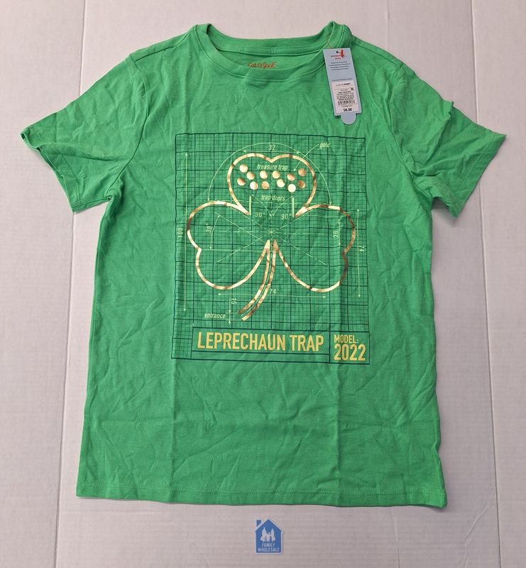 Boys' 'St. Patrick's Day' Short Sleeve Graphic T-Shirt - Cat &amp; Jack L (12-14) HUSKY